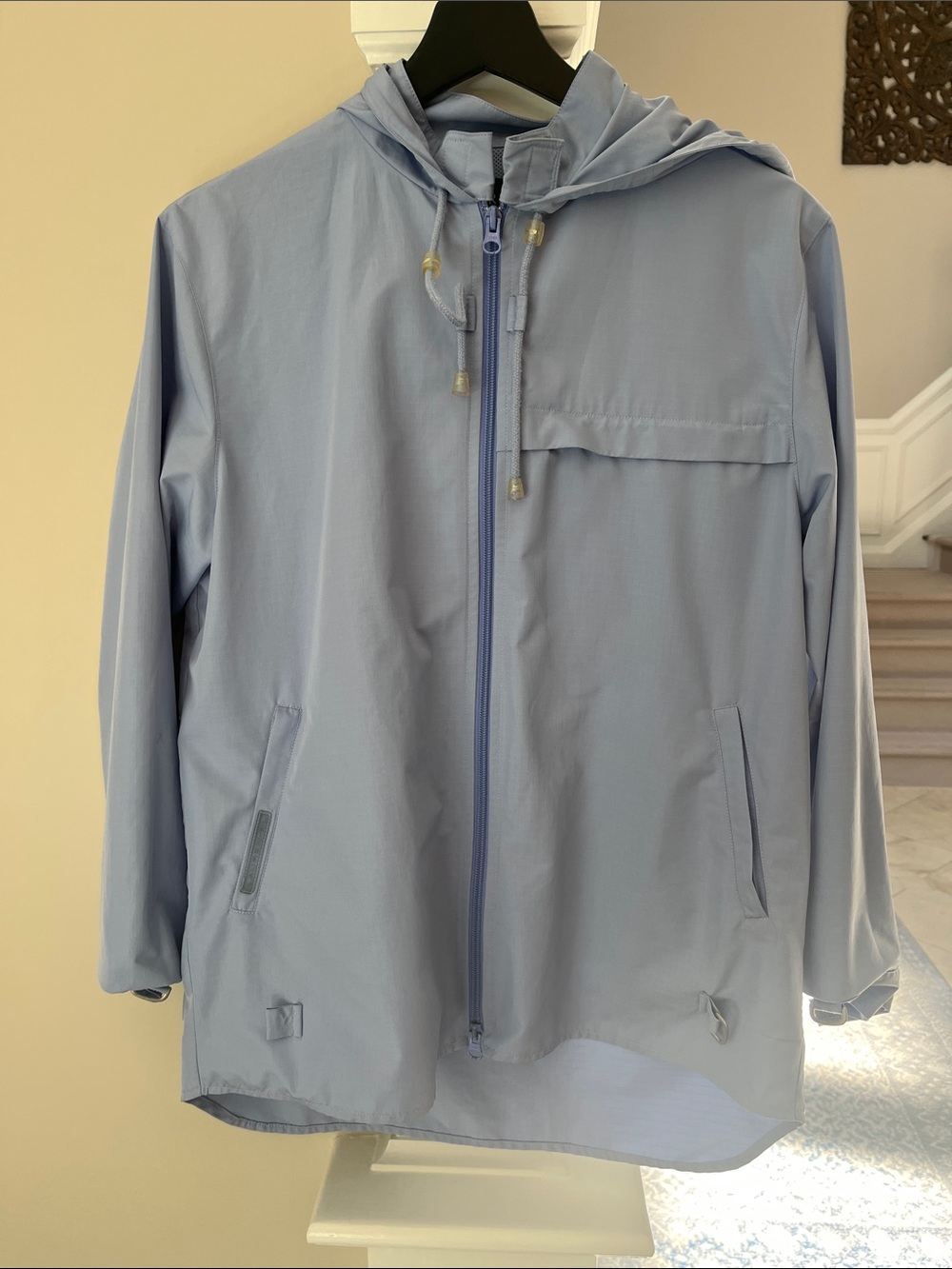 Ralph Lauren Light Blue Hooded Windbreaker Jacket - women PL